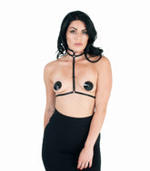 Love In Leather Womens Elastic Neck To Waist Harness Default Title Collars and Leads